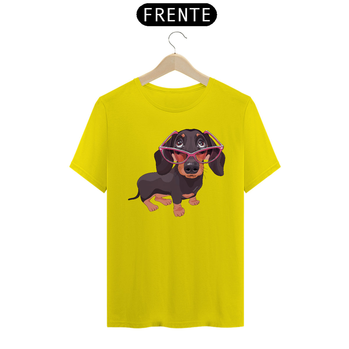 Nome do produto: Camiseta Dachshund de Óculos