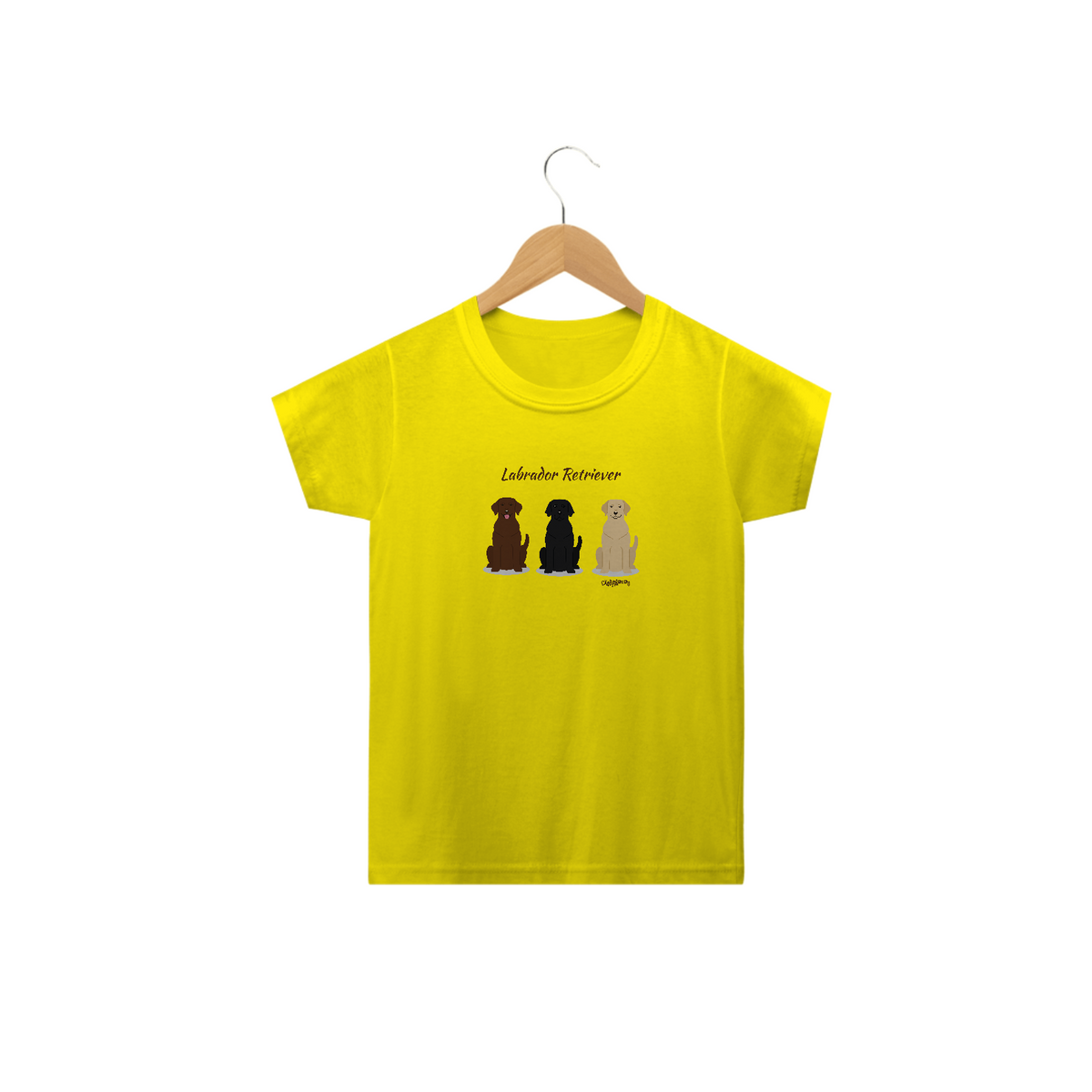 Nome do produto: Camiseta Infantil Labrador Todas as Cores