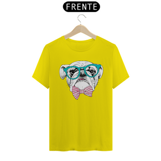 Nome do produtoCamiseta Bulldog Inglês de Óculos e Gravatinha