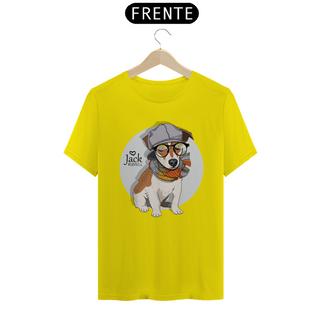 Nome do produtoCamiseta Jack Russell de Óculos e Cachecol