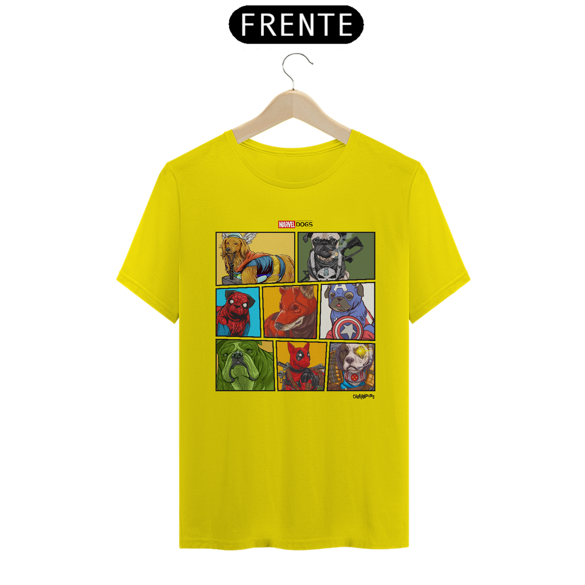 Nome do produto: Camiseta Marvel Dogs Super Heróis