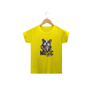 Nome do produtoCamiseta Infantil Music and Dog