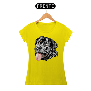 Nome do produtoBaby Look Rottweiler Cara Preta Pintura Digital