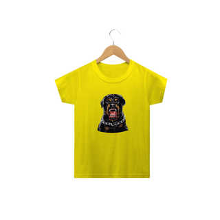 Nome do produtoCamiseta Infantil Rottweiler com Cara de Bravo