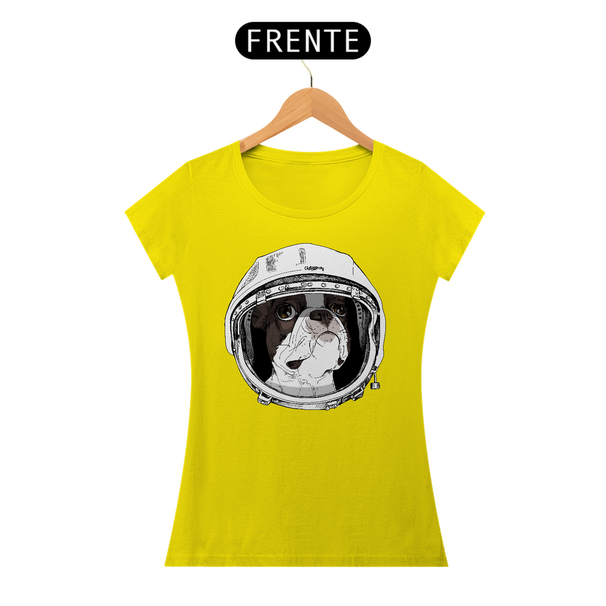 Nome do produto: Baby Look Boston Terrier Astronauta