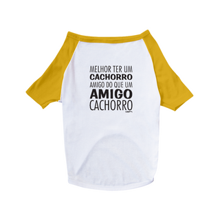 Nome do produtoCamiseta para Cachorro - Cachorro Amigo ou Amigo Cachorro