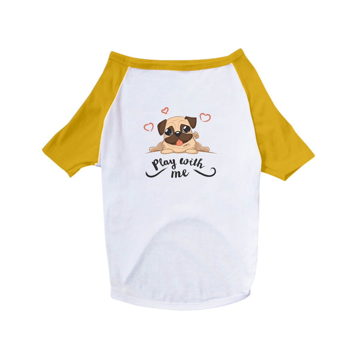 Nome do produto: Camiseta para Cachorro - Pug Play With Me