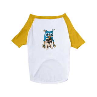 Nome do produtoCamiseta para Cachorro - Pug Coruja