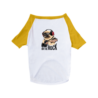 Nome do produtoCamiseta para Cachorro - Pug On The Rock