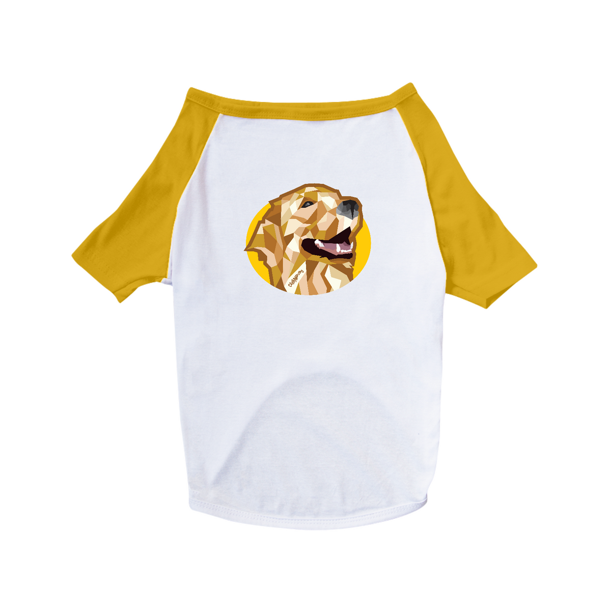 Nome do produto: Camiseta para Cachorro - Golden Retriever Mosaico Guth Dog