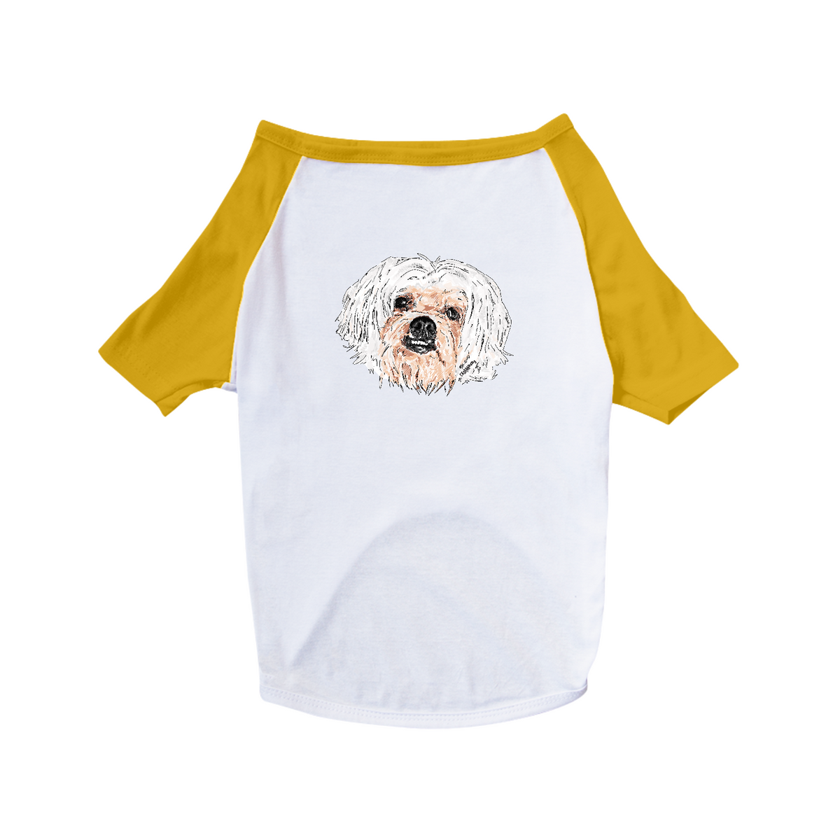 Nome do produto: Camiseta para Cachorro - Lhasa Apso Pintura Digital