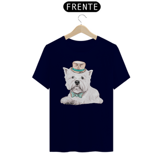 Nome do produtoCamiseta West Terrier de Gravata e Chapéu