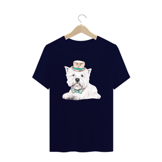 Nome do produtoCamiseta Plus Size West Terrier de Gravata e Chapéu