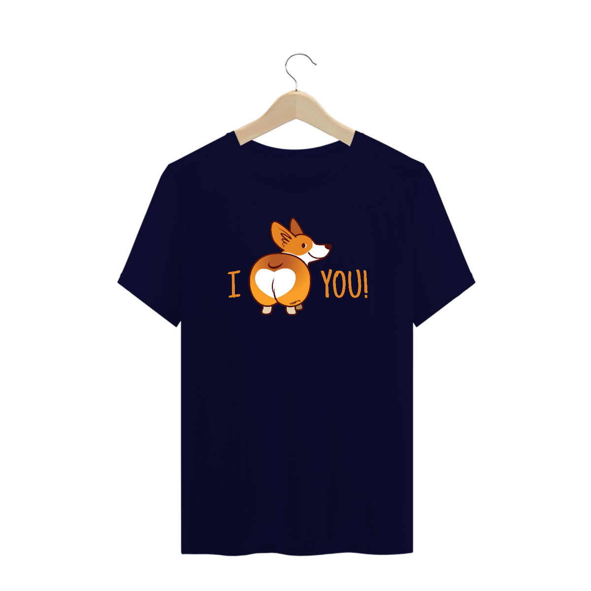 Nome do produto: Camiseta Plus Size Corgi - I Love You