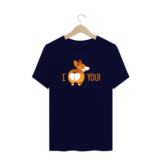 Camiseta Plus Size Corgi - I Love You