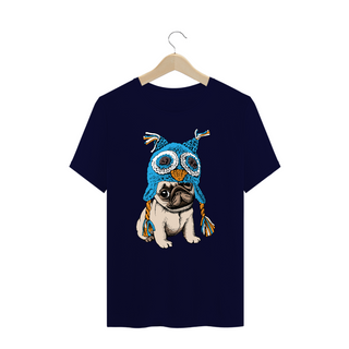 Nome do produtoCamiseta Plus Size Cachorro Pug Coruja