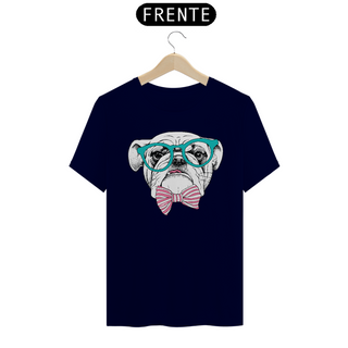 Nome do produtoCamiseta Bulldog Inglês de Óculos e Gravatinha