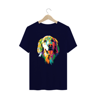 Nome do produtoCamiseta Plus Size Golden Retriever Ilustração Cores