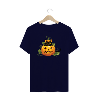 Nome do produtoCamiseta Plus Size Gato Preto Halloween