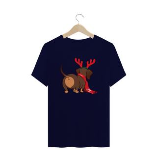 Camiseta Plus Size Dachshund Natal