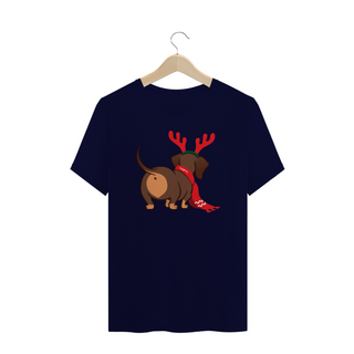 Nome do produtoCamiseta Plus Size Dachshund Natal