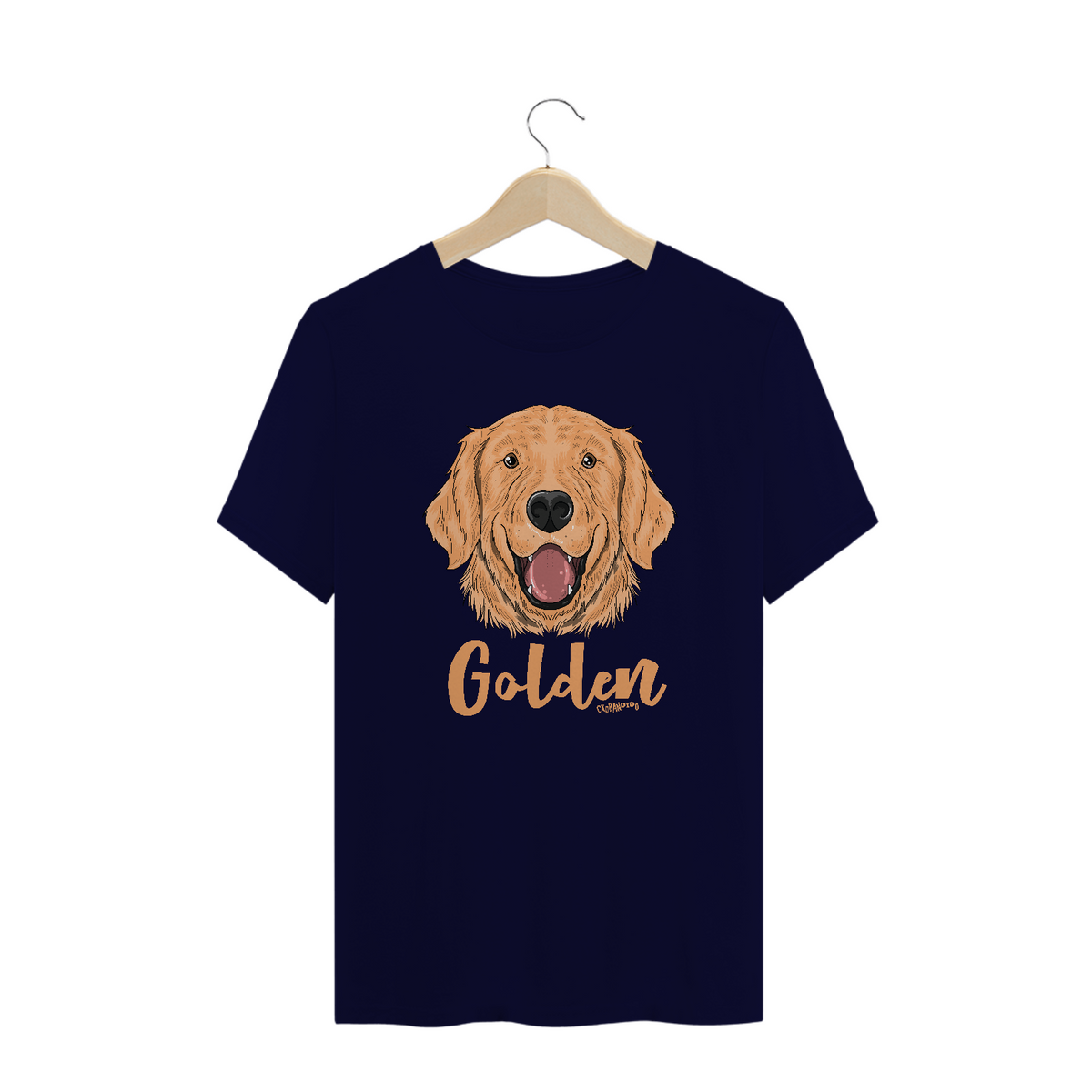 Nome do produto: Camiseta Plus Size Cachorro Golden