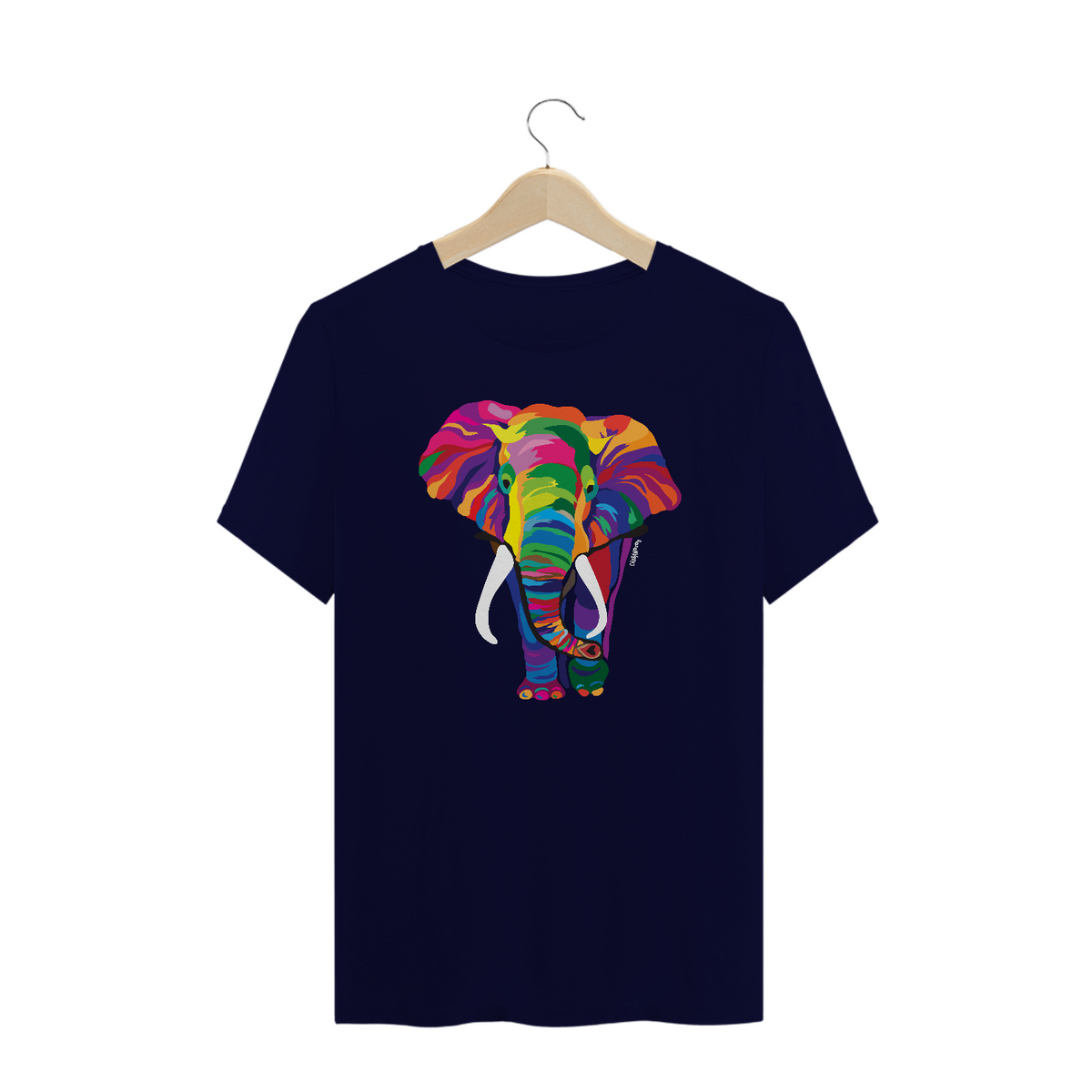 Nome do produto: Camiseta Plus Size Elefante - Modelo 1
