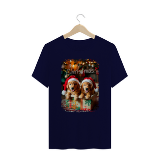 Nome do produtoCamiseta Plus Size Golden Presente de Natal