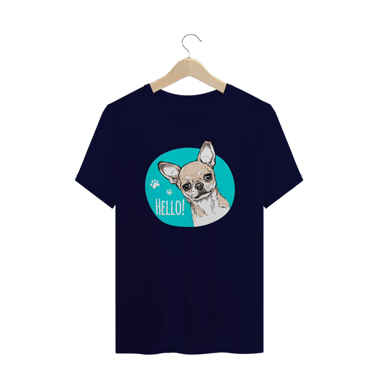 Nome do produto: Camiseta Plus Size Chihuahua Hello