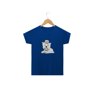 Nome do produtoCamiseta Infantil West Terrier de Gravata e Chapéu