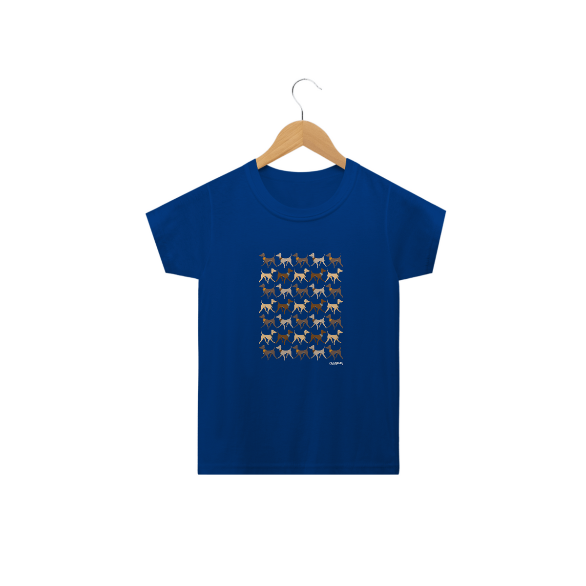 Nome do produto: Camiseta Infantil Galgo Italiano Caminhando