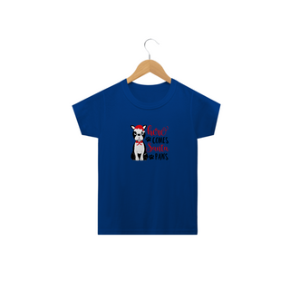 Nome do produtoCamiseta Infantil Natal - Here Comes Santa Paws