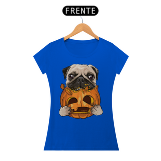 Nome do produtoBaby Look Pug Comendo uma Abóbora