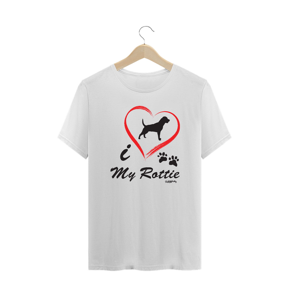 Nome do produto: Camiseta Plus Size Rottweiler - I Love My Rottie