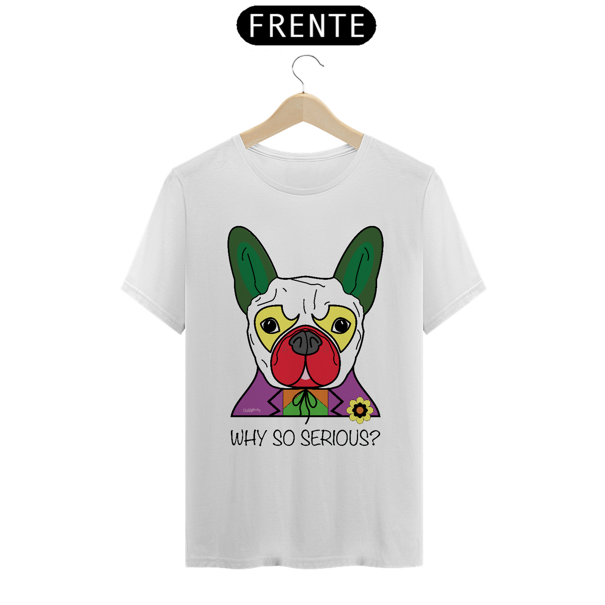 Nome do produto: Camiseta Cachorro Coringa - Why So Serious?