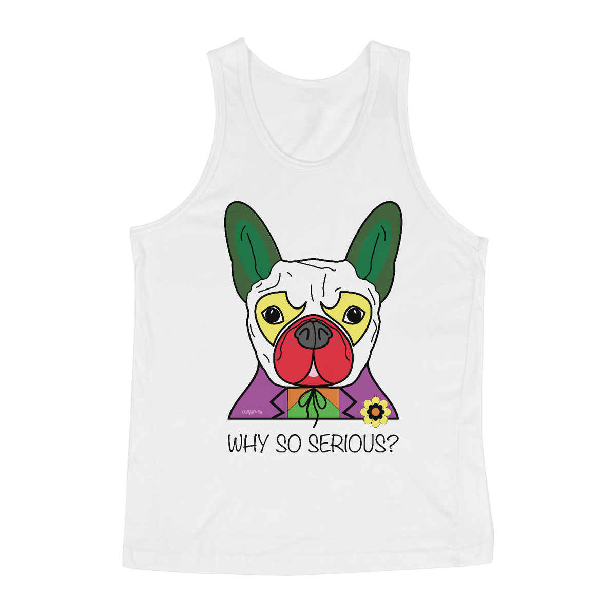 Nome do produto: Regata Cachorro Coringa - Why So Serious?