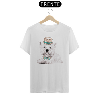 Nome do produtoCamiseta West Terrier de Gravata e Chapéu