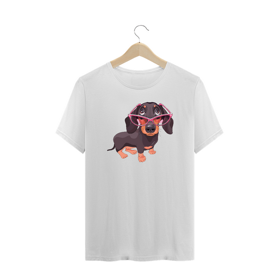 Camiseta Plus SIze Dachshund de Óculos