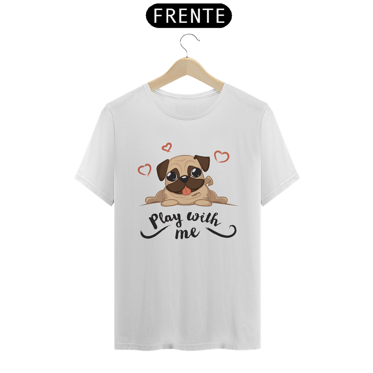 Nome do produto: Camiseta Pug Play With Me