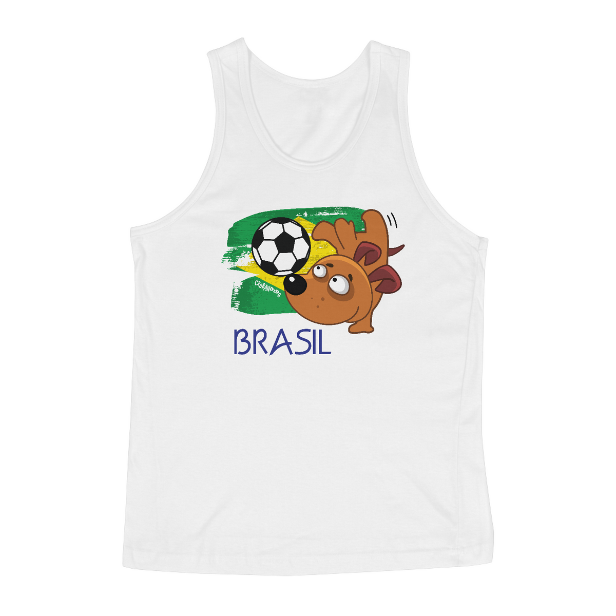 Nome do produto: Regata Brasil - Cachorro Jogador