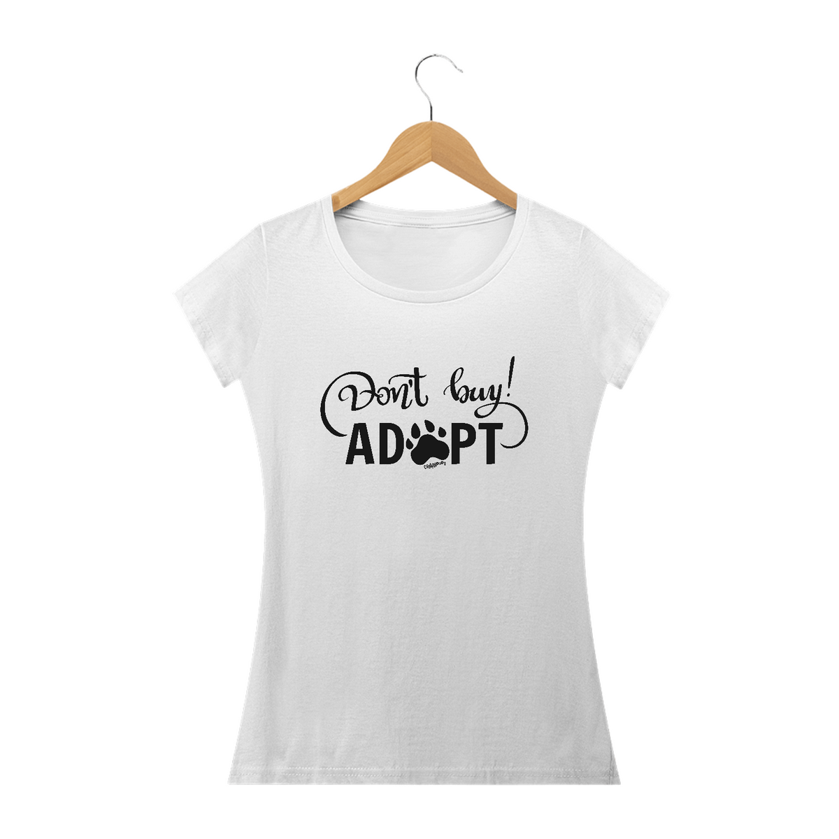 Nome do produto: Baby Look Don\'t Buy, Adopt!