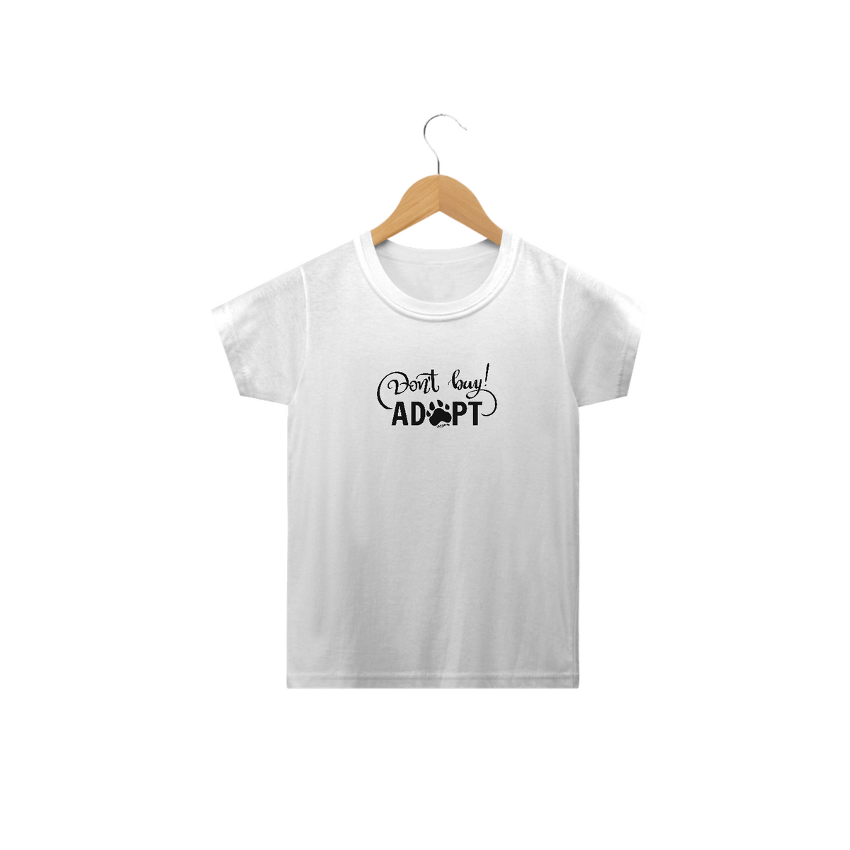 Nome do produto: Camiseta Infantil Don\'t Buy, Adopt!