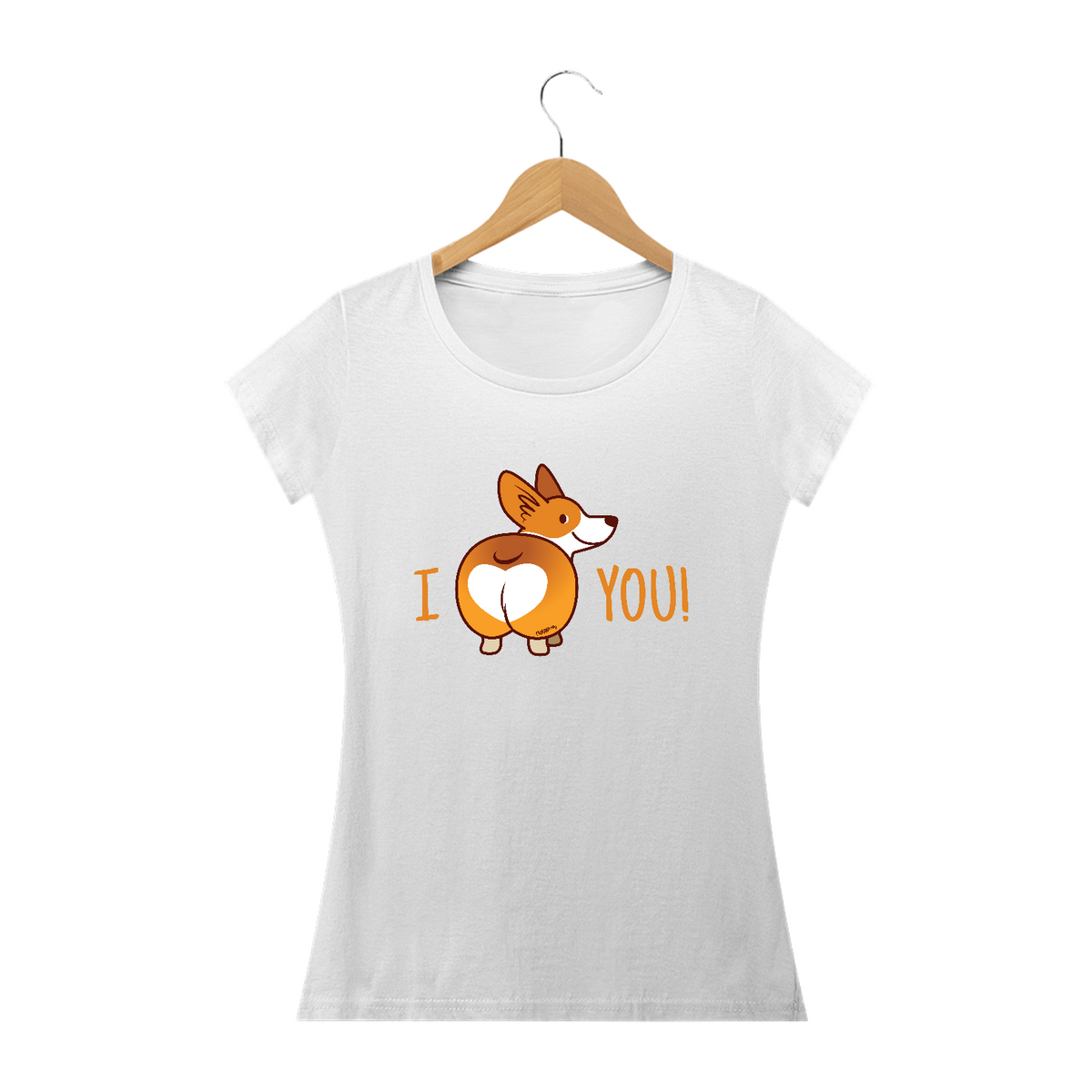 Nome do produto: Baby Look Corgi - I Love You