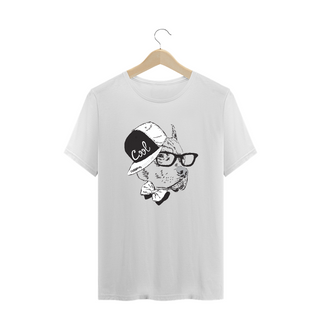 Camiseta Plus Size Pitbull de Boné e Óculos