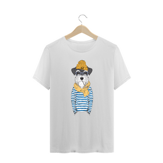 Nome do produtoCamiseta Plus Size Schnauzer Cachorro Marinheiro