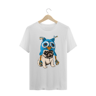 Nome do produtoCamiseta Plus Size Cachorro Pug Coruja