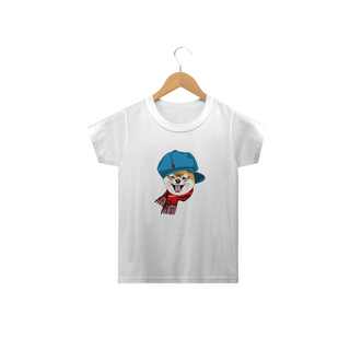 Nome do produtoCamiseta Infantil Spitz Alemão de Boina e Cachecol