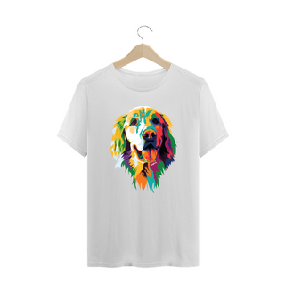 Nome do produtoCamiseta Plus Size Golden Retriever Ilustração Cores