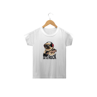 Nome do produtoCamiseta Infantil Pug On The Rock