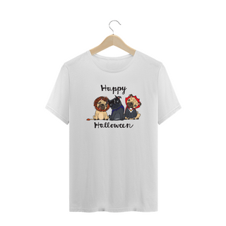 Nome do produtoCamiseta Plus Size Cachorro Happy Halloween